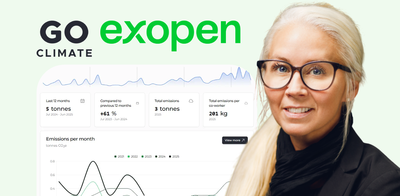 Exopen and GoClimate partnership – sustainability data in business steering
