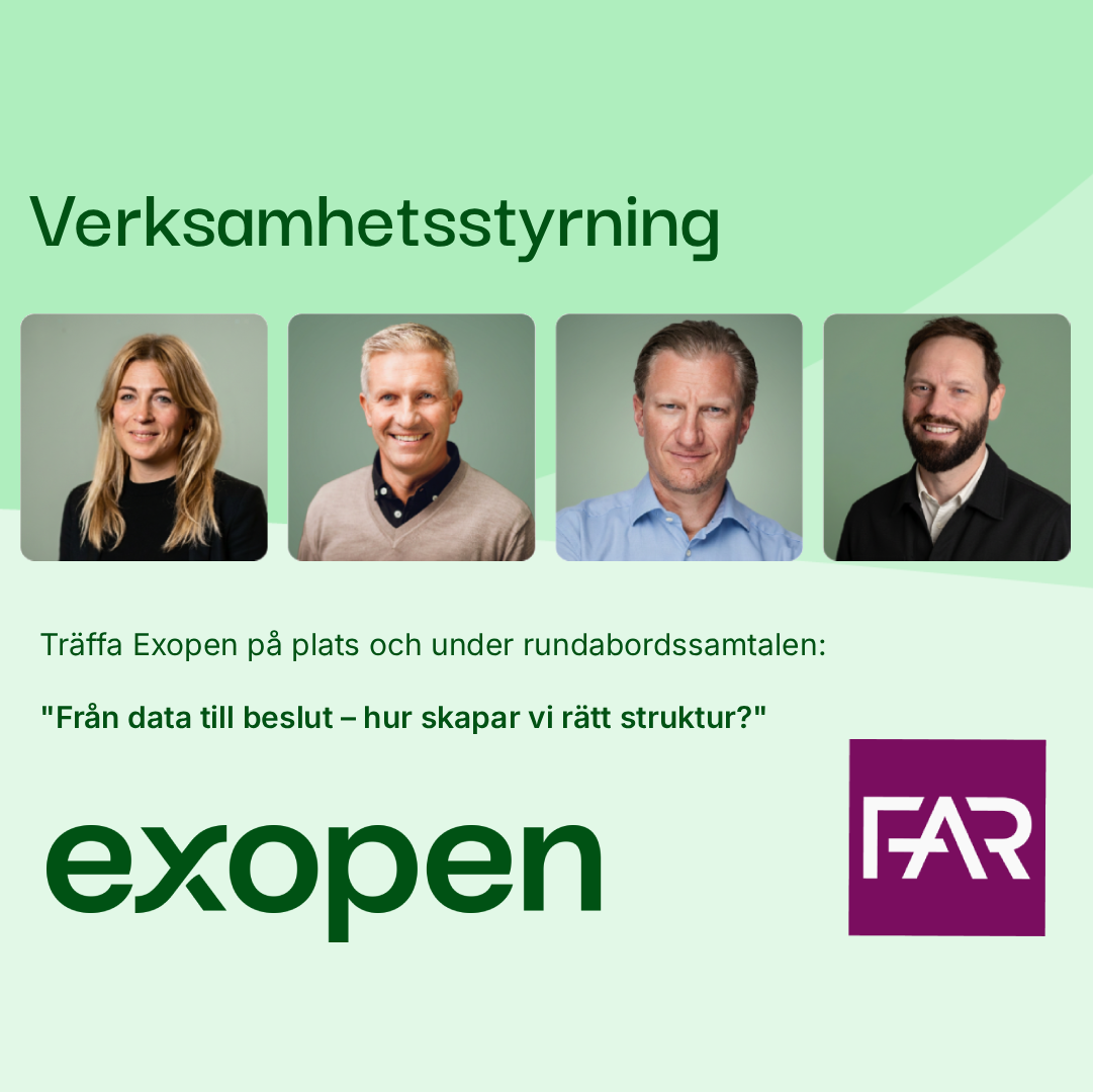 Verksamhetsstyrning 2026 – Exopen och FAR, 15 september på Hilton Slussen i Stockholm